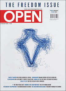 open magazine cover