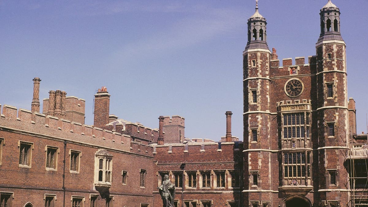 Eton College buildings stand in Eton, Berkshire.