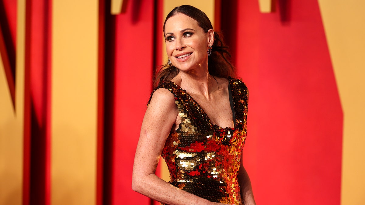 Minnie Driver at an Oscars party