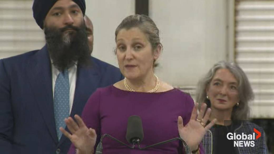 Click to play video: 'Canada has an ‘opportunity’ to align with Mexico, U.S. on China: Freeland'