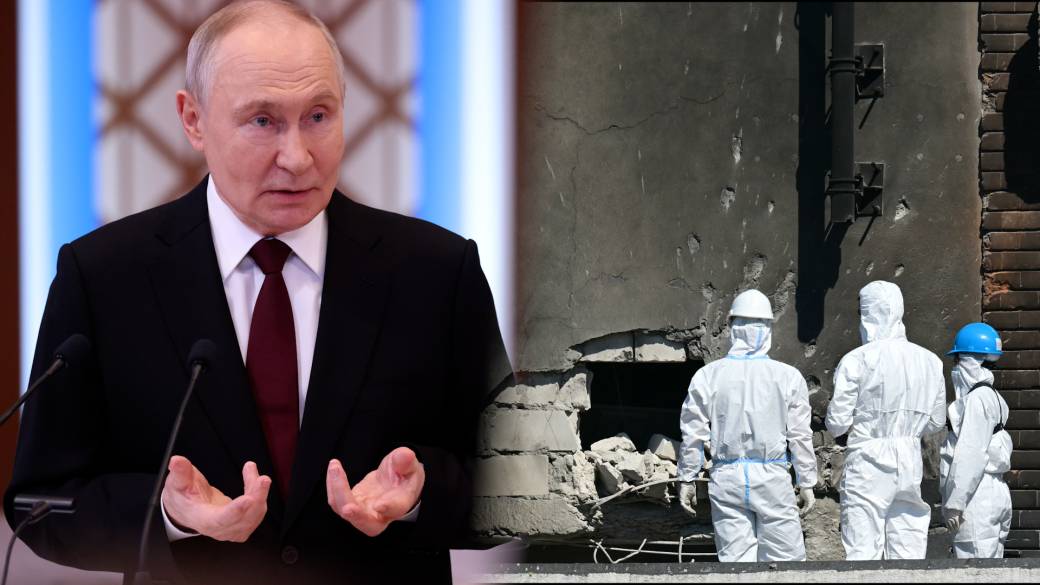 Click to play video: '‘What drone?’: Putin denies Russia responsible for drone attack in Romania, blames Ukraine'