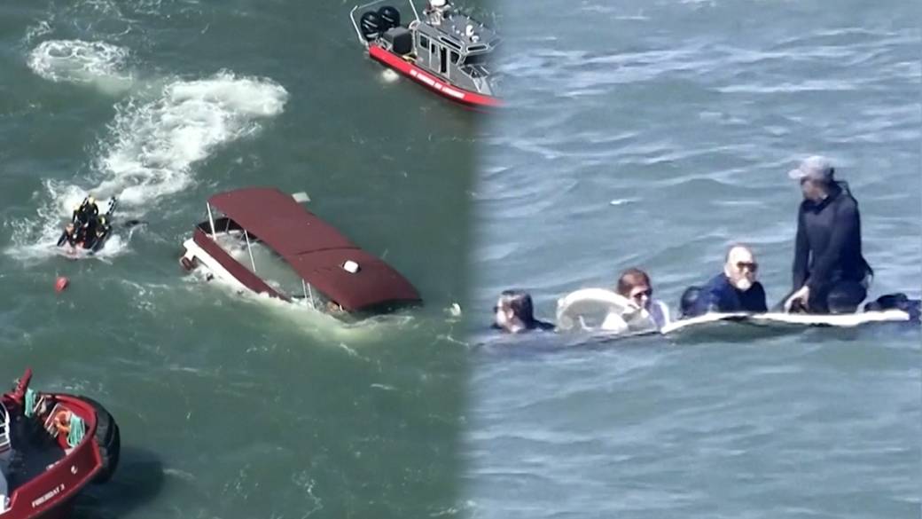 Click to play video: '‘Like a scene from Titanic’: 1 dead, 3 missing after boat capsizes near Alcatraz'