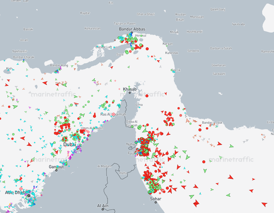 Marine Traffic at 10.18am on Monday