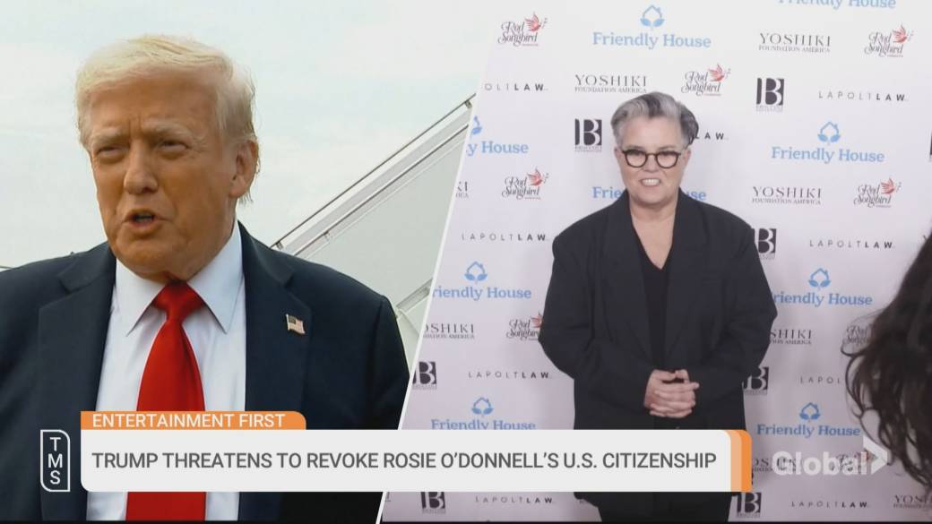 Click to play video: 'Trump threatens to strip Rosie O’Donnell of U.S. citizenship'