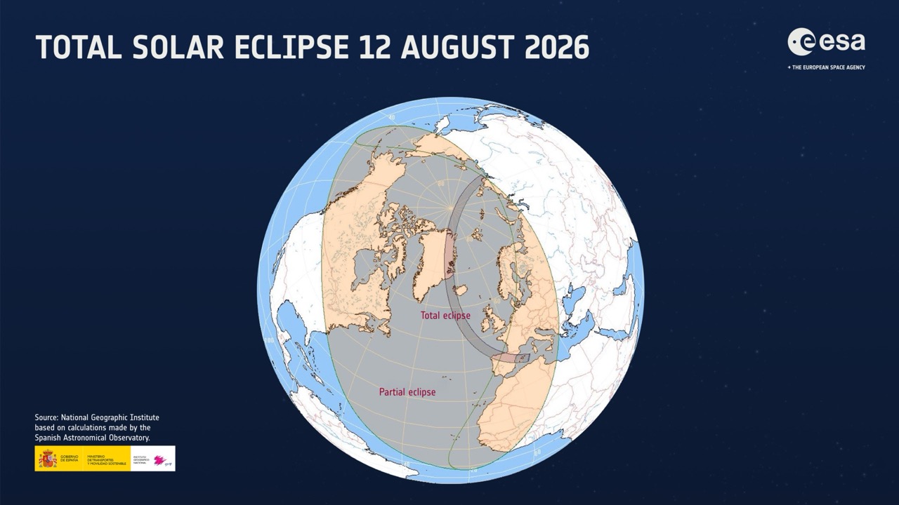 Solar eclipse global map