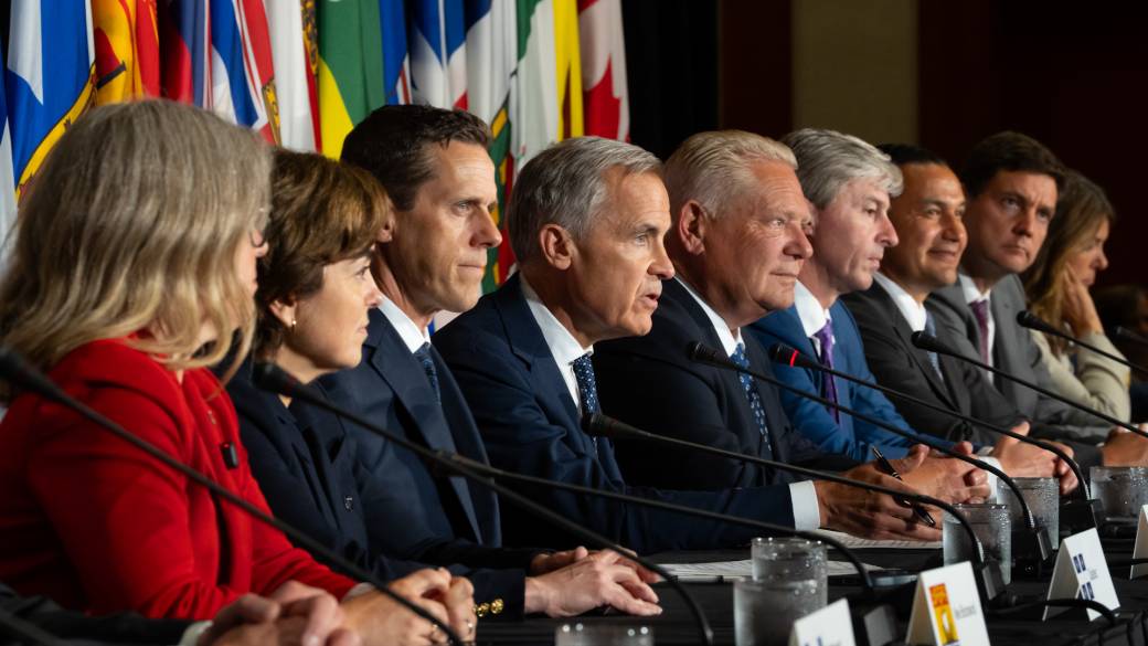 Click to play video: 'Canadian premiers show united front as trade talks with US collapse'