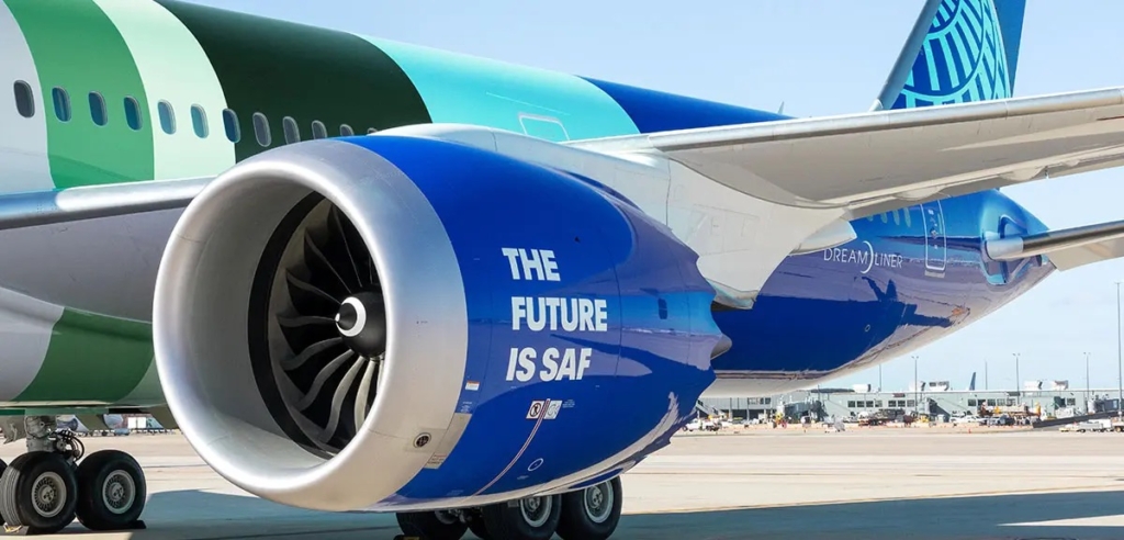 United SAF subsidy sustainable aviation fuel