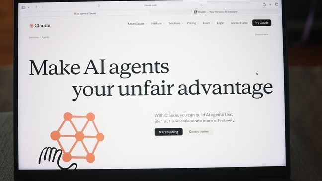 In this illustration, the Claude AI website is seen on a laptop on February 16, 2026 in New York City. (Photo illustration by Michael M. Santiago/Getty Images)
