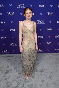 ANAHEIM, CALIFORNIA - AUGUST 14: Sadie Sink at the Disney Entertainment Showcase at D23: The Ultimate Disney Fan Event on August 14, 2026 in Anaheim, California. (Photo by Matt Winkelmeyer/Getty Images for Disney)