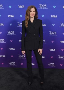ANAHEIM, CALIFORNIA - AUGUST 14: Kathryn Hahn at the Disney Entertainment Showcase at D23: The Ultimate Disney Fan Event on August 14, 2026 in Anaheim, California. (Photo by Rodin Eckenroth/Getty Images for Disney)