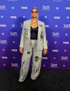 ANAHEIM, CALIFORNIA - AUGUST 14: Queen Latifah at the Disney Entertainment Showcase at D23: The Ultimate Disney Fan Event on August 14, 2026 in Anaheim, California. (Photo by Rodin Eckenroth/Getty Images for Disney)