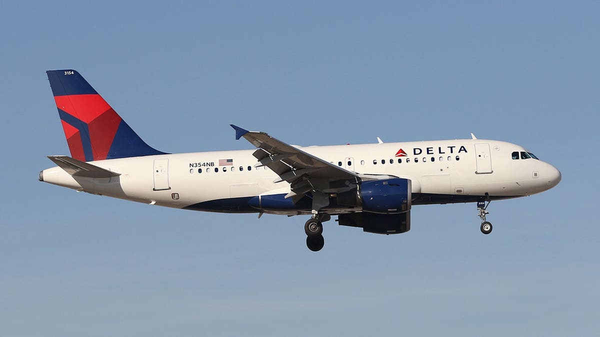 Delta Air Lines plane in flight