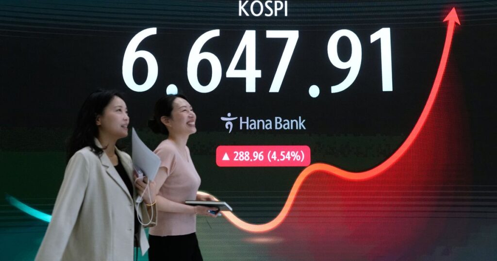 Oil prices ease and Asian shares gain on hopes for Mideast deal, as companies report strong profits Oil prices ease and Asian shares gain on hopes for Mideast deal, as companies report strong profits