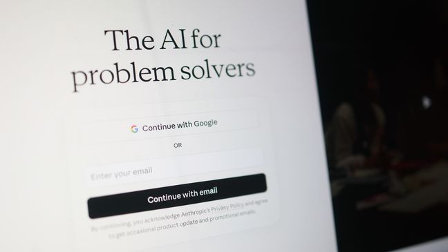 NEW YORK, NEW YORK - FEBRUARY 16: In this illustration, the Claude AI website is seen on a laptop on February 16, 2026 in New York City. According to reports from the Wall Street Journal, the Defense Department used Anthropic's Claude Ai, via its Palantir contract, to help with the attack on Venezuela and capture former President Nicolás Maduro. (Photo illustration by Michael M. Santiago/Getty Images)