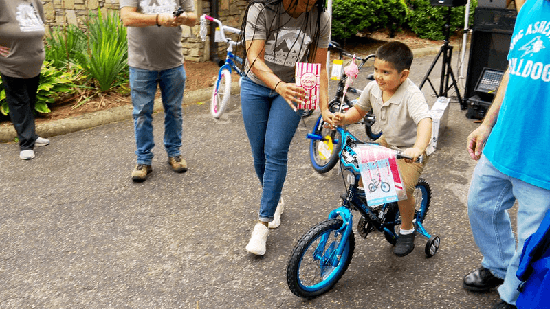 AUG. 1, 2026 - There was a bike raffle at Appalachian Mountain Health's community health fair in Asheville. (Photo credit: WLOS Staff)