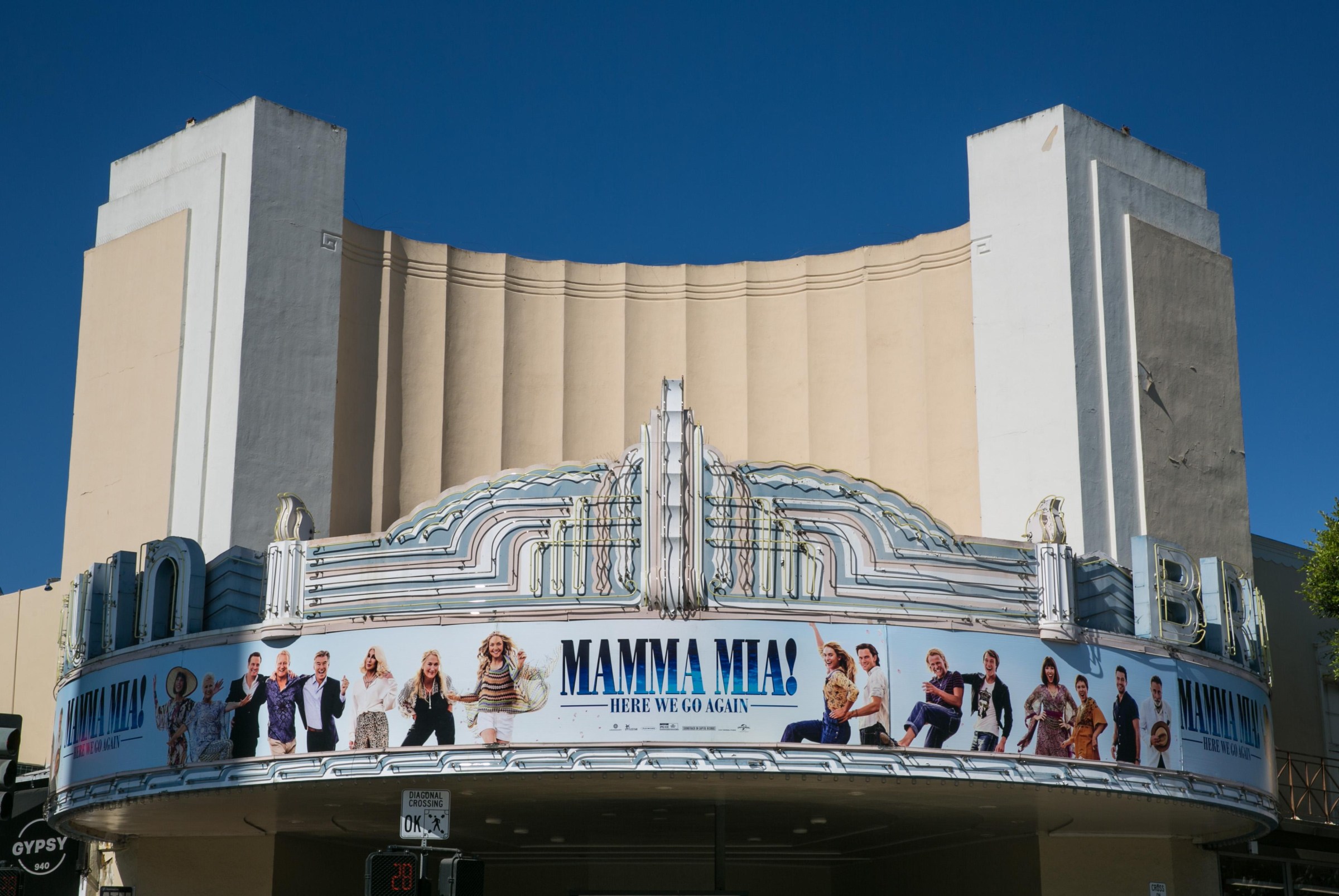 LOS ANGELES, CA - AUGUST 7: The Bruin Theater Westwood marquee is viewed in Westwood Village on August 7, 2018 in Los Angeles, California. Millions of tourists flock to the Los Angeles area to visit dozens of top attractions including, the beach communities, Hollywood Boulevard, and Rodeo Drive in nearby Beverly Hills. (Photo by George Rose/Getty Images)