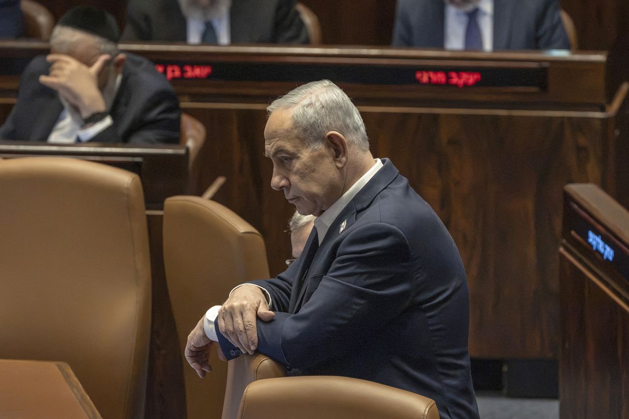 Israeli Prime Minister Benjamin Netanyahu attends a session of Parliament in Jerusalem on July 16.