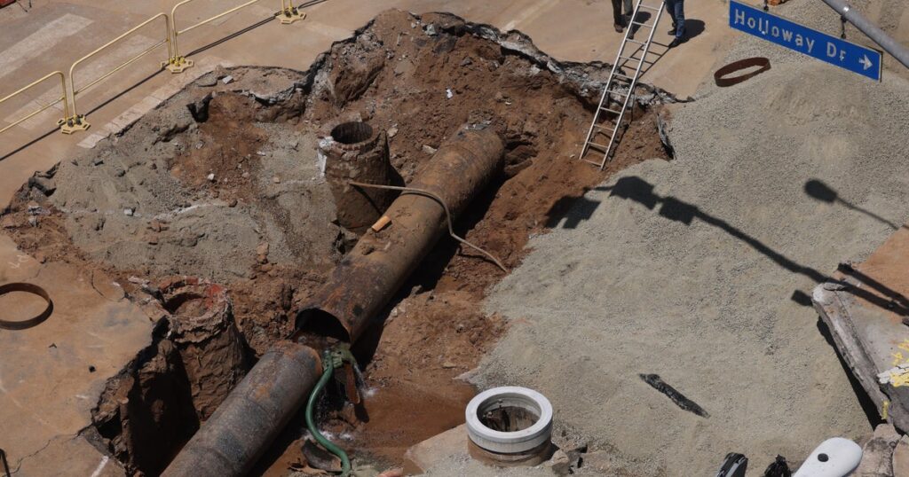 Some West Hollywood residents still can’t return home a month after water main break Some West Hollywood residents still can't return home a month after water main break