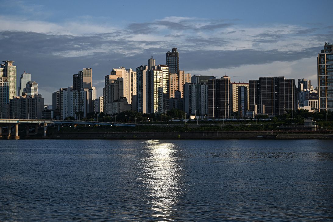 A view of the city's skyline and Han river in Seoul on June 24, 2026.