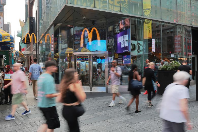 McDonald's reported slow growth.