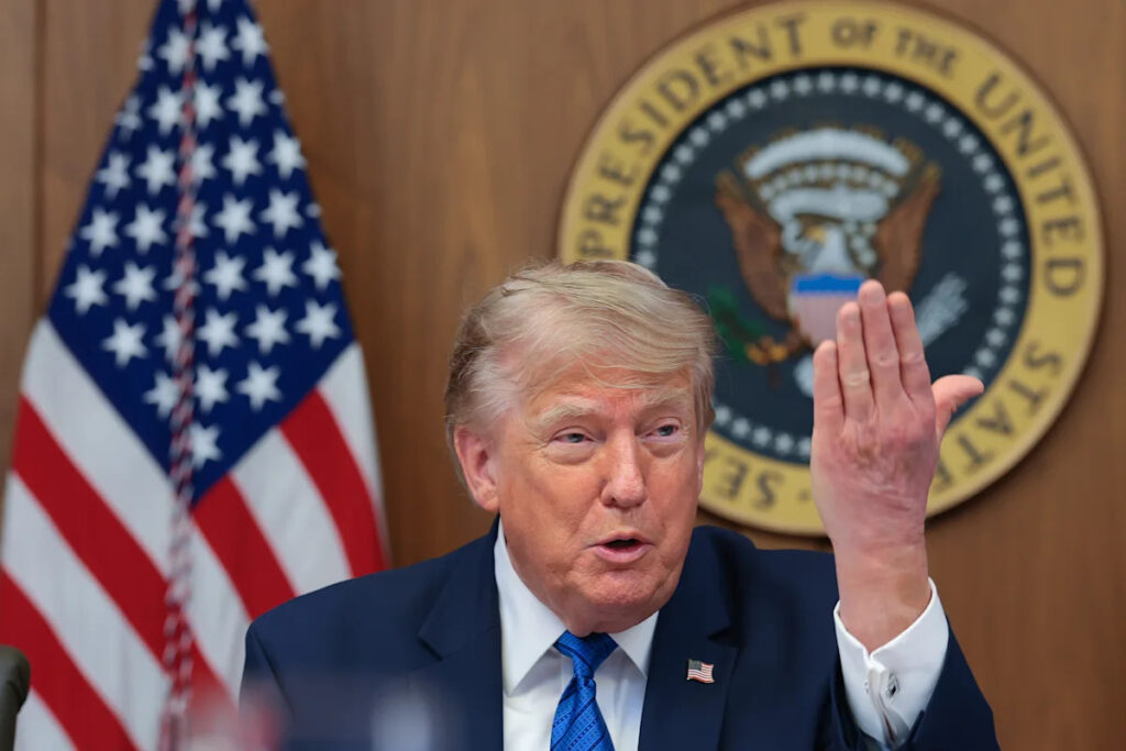 As traffic in Strait of Hormuz drops, Trump says he doesn't know when US can loosen Iran's grip