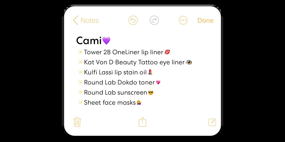 Cami's must-haves