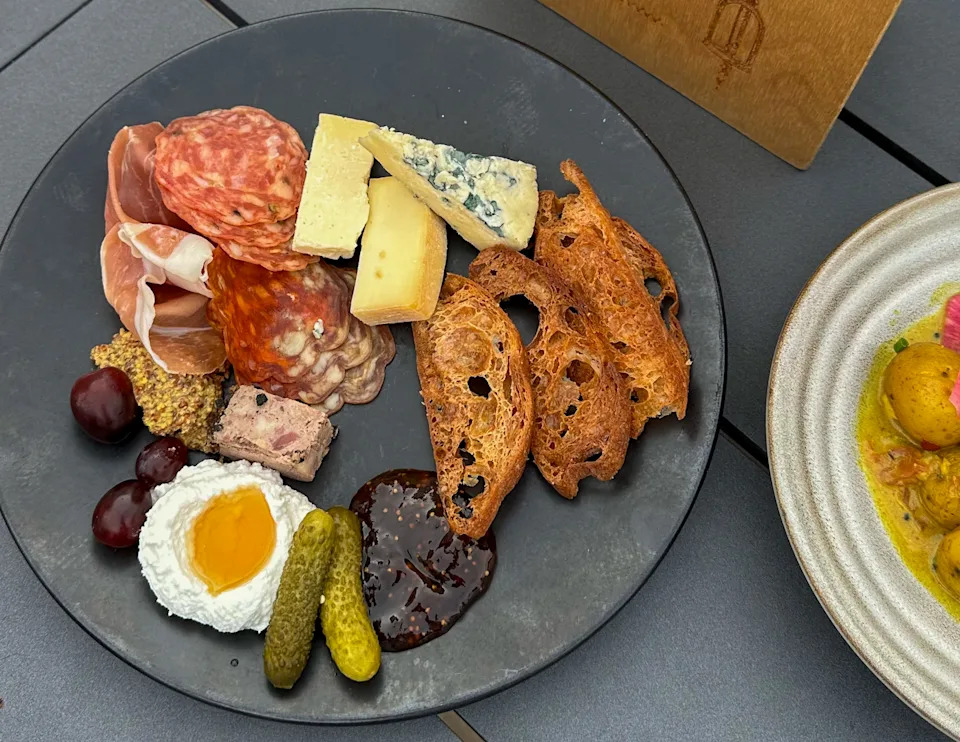 Cheese and charcuterie from a wellness resort in Lenox, MA