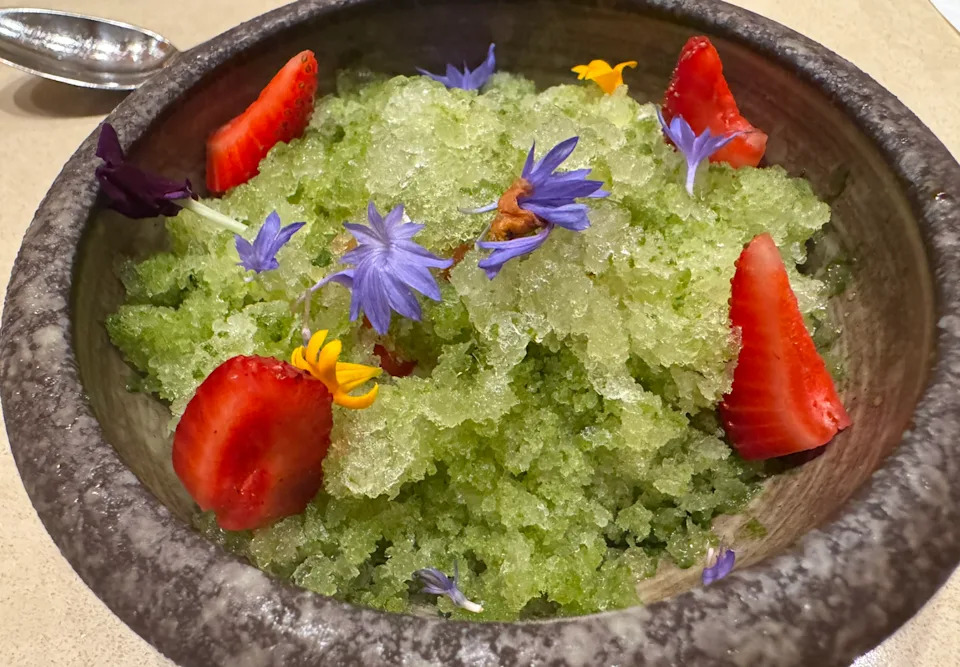 The perfect light dessert end to the fabulous omakase