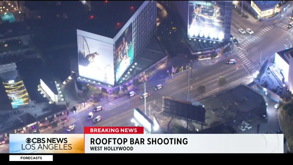 The shooting at the celebrity hotspot erupted around 8:55 p.m. Sunday in the 8400 block of West Sunset Boulevard. CBS LA