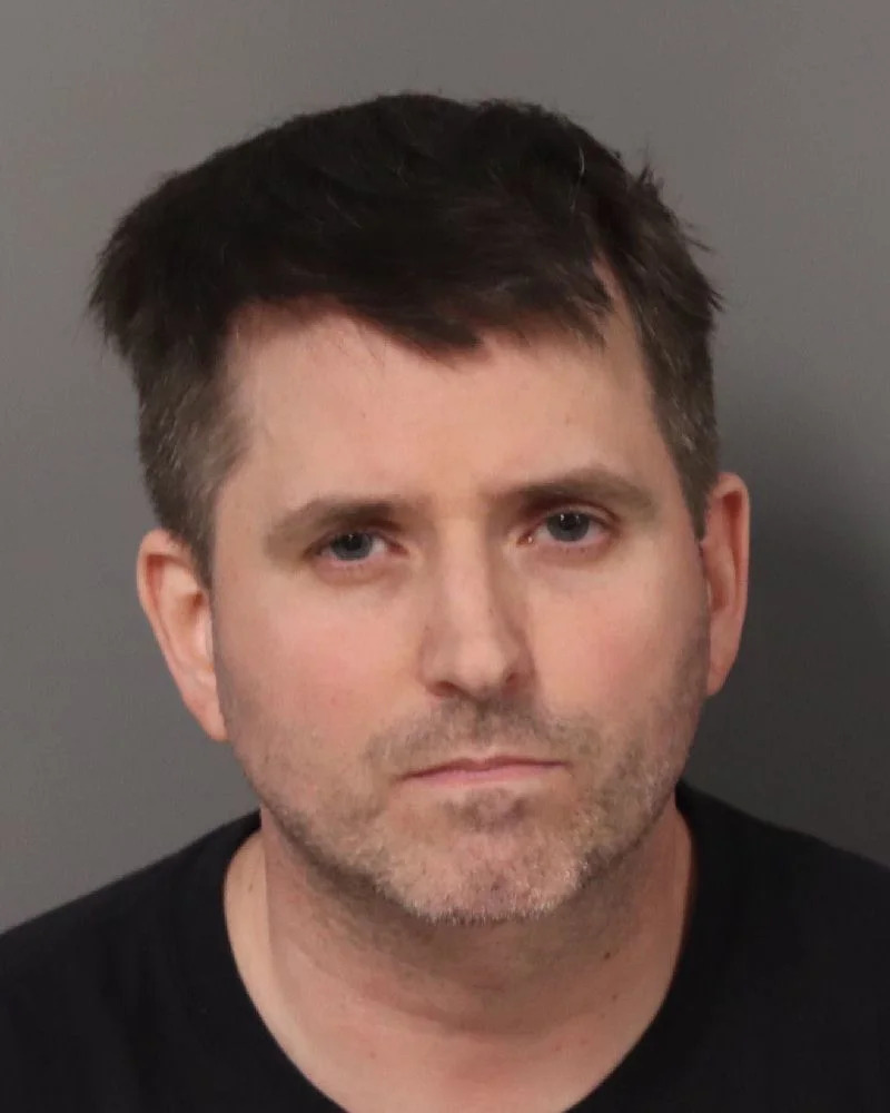 Shane Ryan Gledhill is shown in a mugshot after being arrested on Tuesday in Santa Barbara. Gledhill, 46, was arrested on 15 felony charges related to the sexual abuse and exploitation of children. Santa Barbara Sheriff