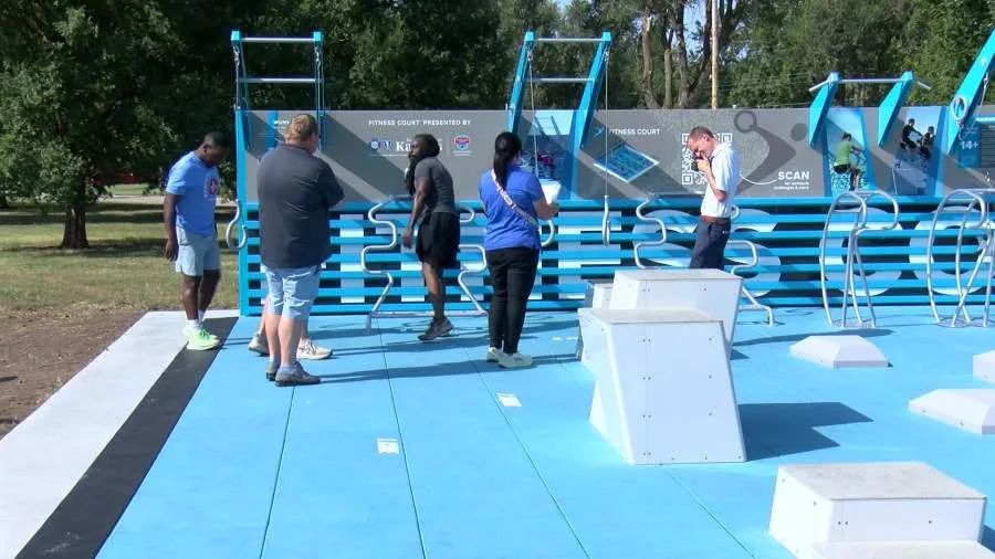 Wichita fitness court in Osage Park (KSN Photo)