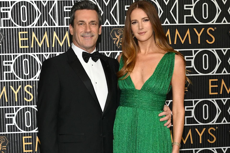 Jon Hamm and Anna OsceolaCredit: Michael Buckner/Variety via Getty