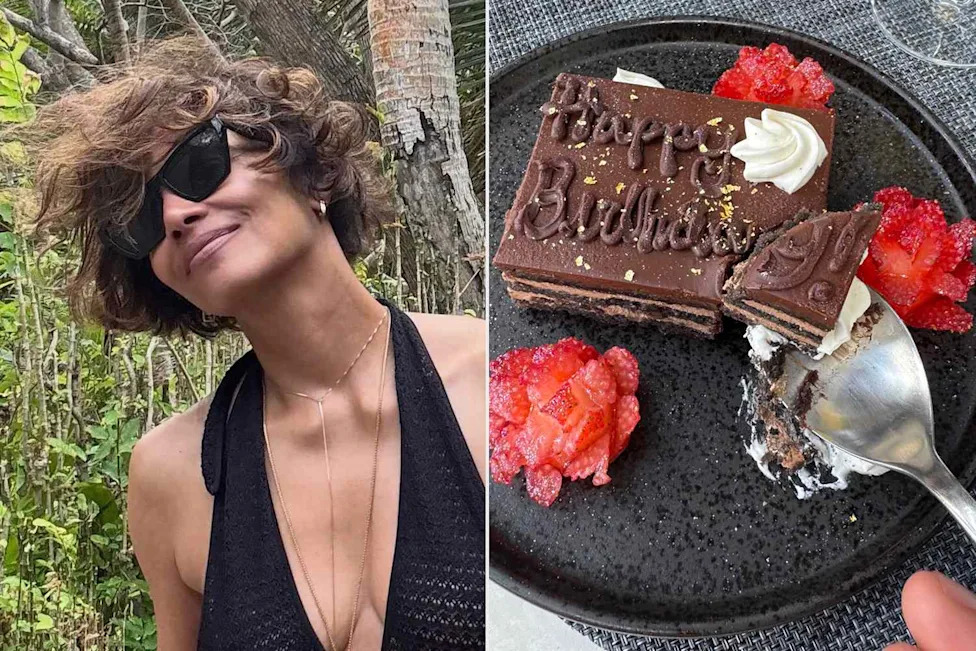 Halle Berry on vacation; actress shares snap of her birthday cakeCredit: Halle Berry/Instagram