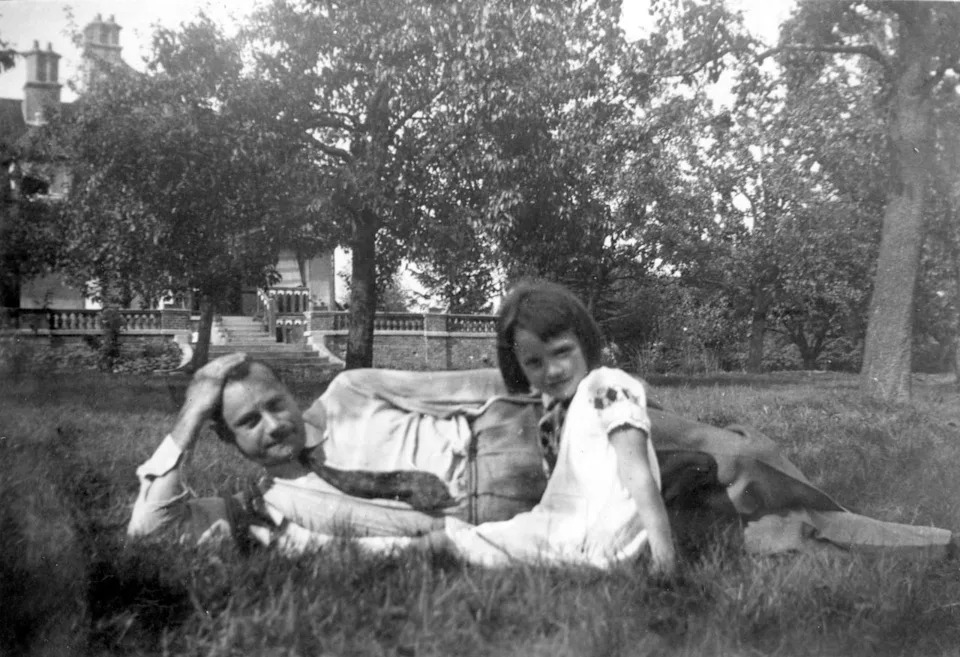 Audrey Hepburn at home with her father in Linkebeek, Belgium, in September 1934Credit: © Sean Ferrer & Luca Dotti