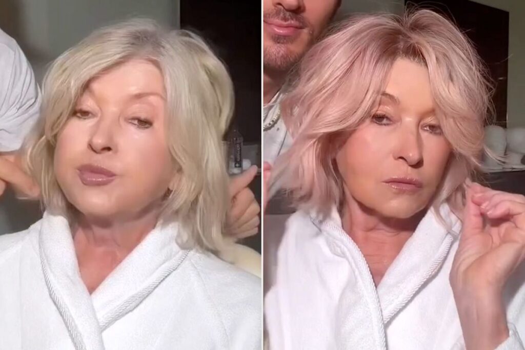 Martha Stewart Shows Off Pink Hair Transformation as She Swaps Signature Blonde Bob for Rose Gold Look Martha Stewart Shows Off Pink Hair Transformation as She Swaps Signature Blonde Bob for Rose Gold Look