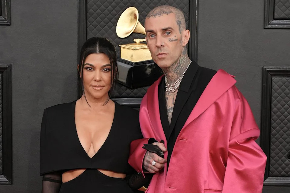 Kourtney Kardashian and Travis Barker in Las Vegas in April 2022Credit: Jeff Kravitz/FilmMagic