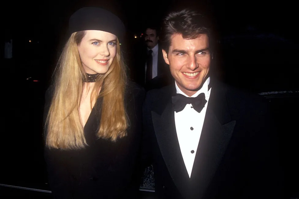 Nicole Kidman and Tom Cruise attend the Golden Globe Awards in 1993