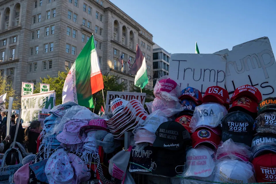 Trump merchandise has been a common sight at the White House since Trump retruned to office (Getty Images)