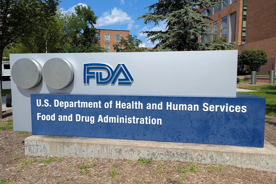 Issam Ahmed/AFP via Getty Images - PHOTO: The logo of the US Food and Drug Administration (FDA) is seen on a sign outside the agency's White Oak campus in Silver Spring, Maryland, on July 17, 2025.