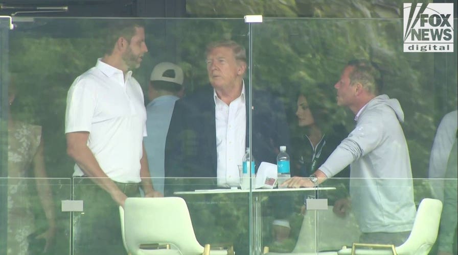 Trump arrives at LIV Golf tournament at his own course in Virginia