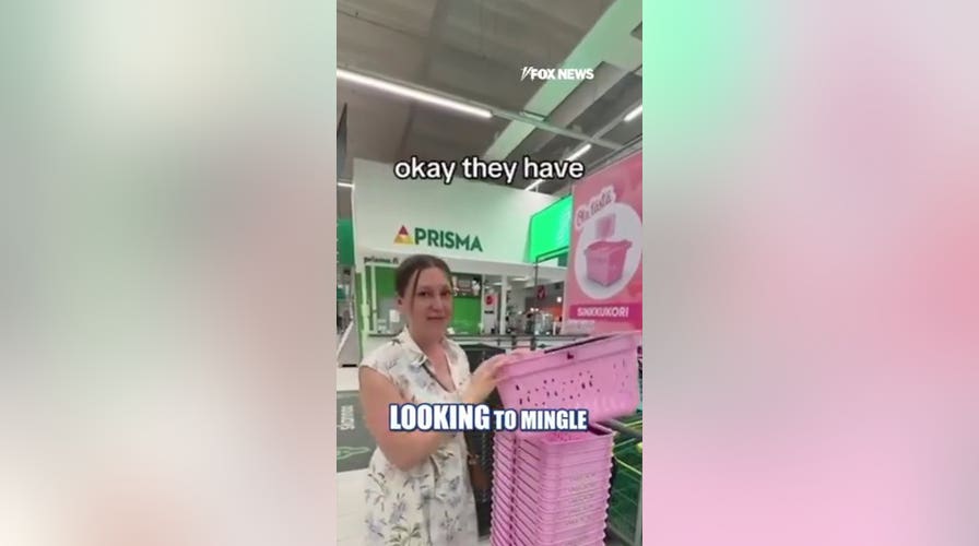Finnish grocery store introduces pink baskets for singles