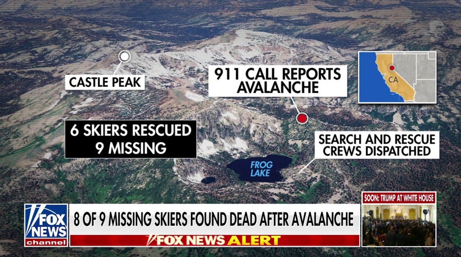 Deadly California avalanche: 8 skiers confirmed dead, 1 missing