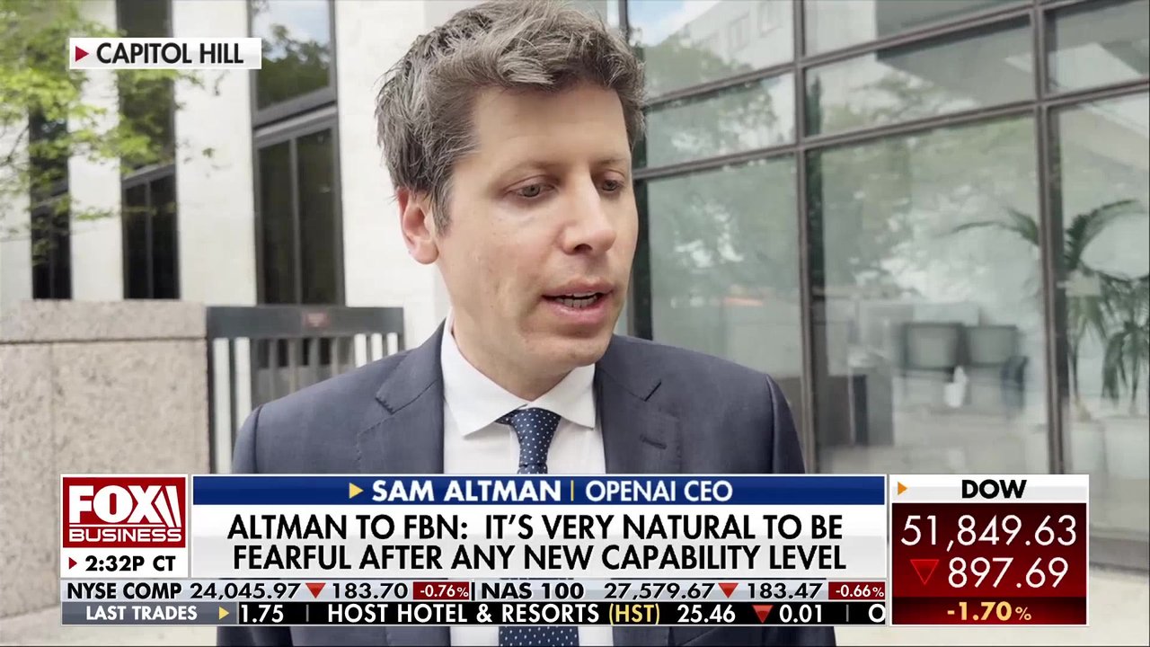 OpenAI CEO Sam Altman responds to those afraid of artificial intelligence and recent Hugging Face hacks on FOX Business.