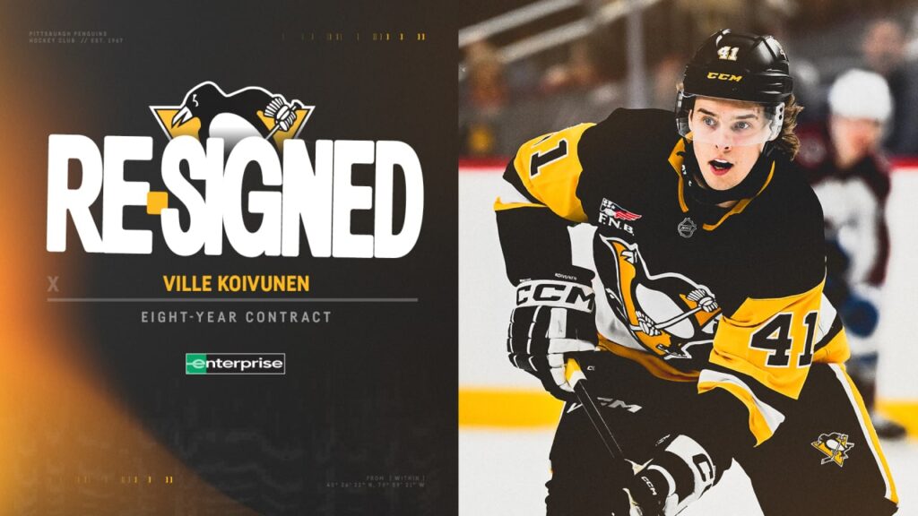 Penguins Sign Forward Ville Koivunen to an Eight-Year Contract Penguins Sign Forward Ville Koivunen to an Eight-Year Contract