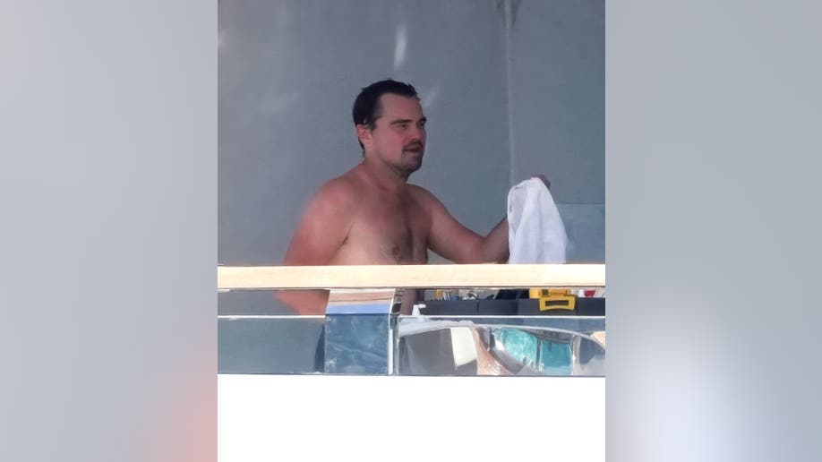 Leonardo DiCaprio on a luxury yacht off Saint-Tropez, France.