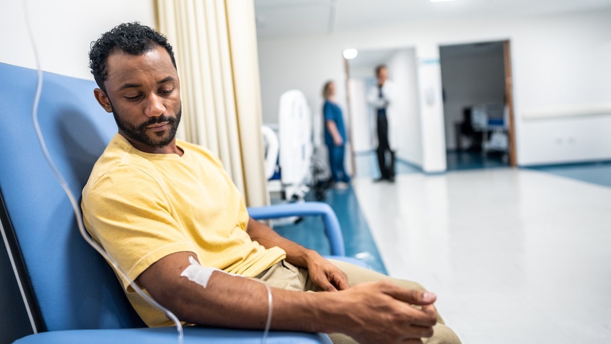 Man getting IV drip