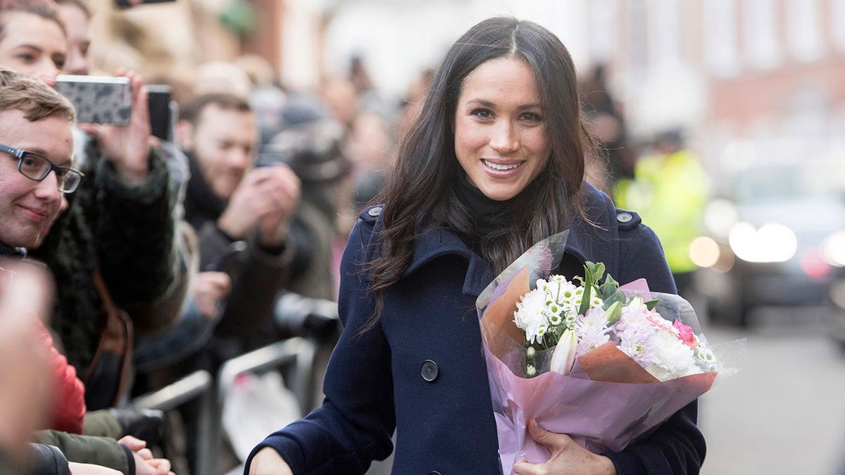 Meghan Markle visits Nottingham during her first official public engagement with Prince Harry.