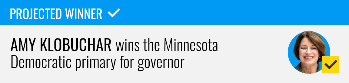 Amy Klobuchar wins the Democratic primary for Minnesota governor, NBC News projects