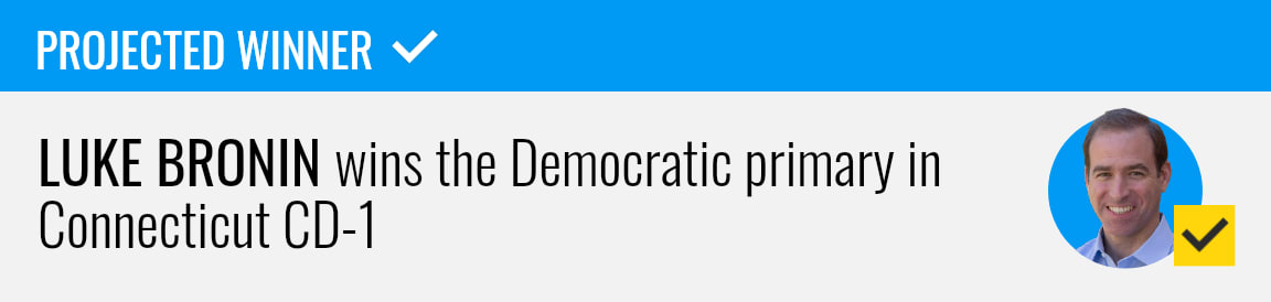 Luke Bronin wins the Democratic primary for Connecticut's 1st Congressional District, NBC News projects