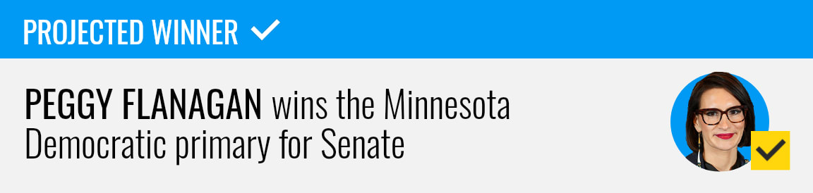 Peggy Flanagan wins the Democratic Senate primary in Minnesota, NBC News projects.
